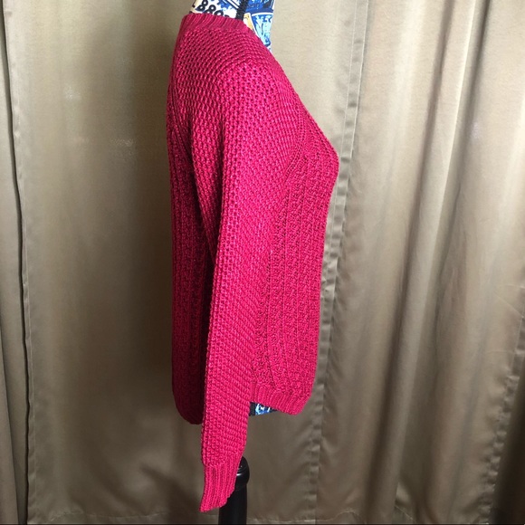 Calvin Klein Red long Sleeve Cable Knit Sweater - Picture 4 of 15